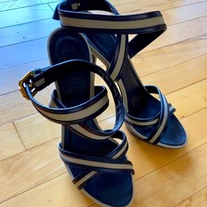 Burberry ankle strap heels!